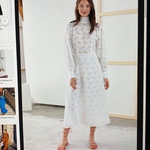 & Other Stories Turtleneck Jacquard Dress